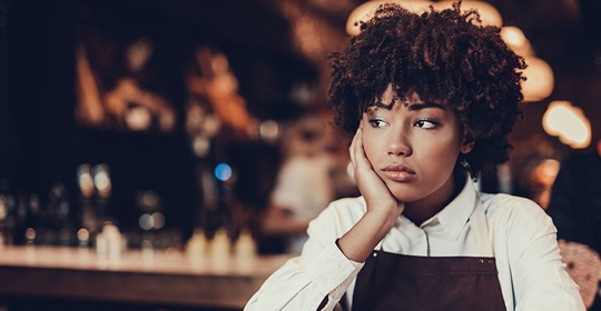 woman with her and on her face