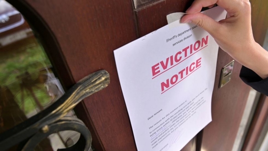 eviction notice on door