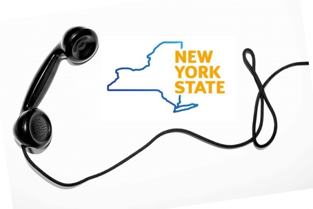 state of new york outline and telephone