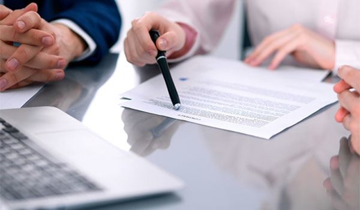 discussing paperwork