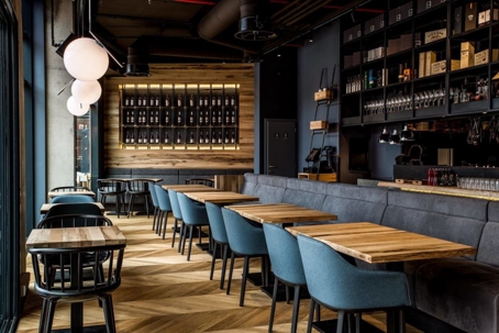 inside of restaurant and bar seating