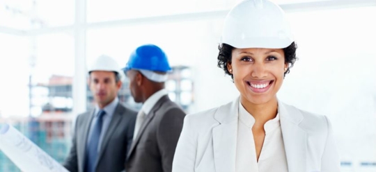 woman working in hard hat