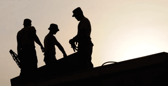 silhouette of people standing