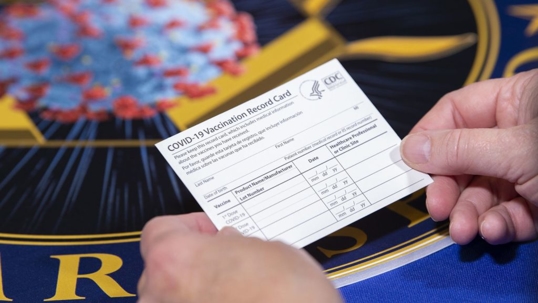 COVID vaccination card